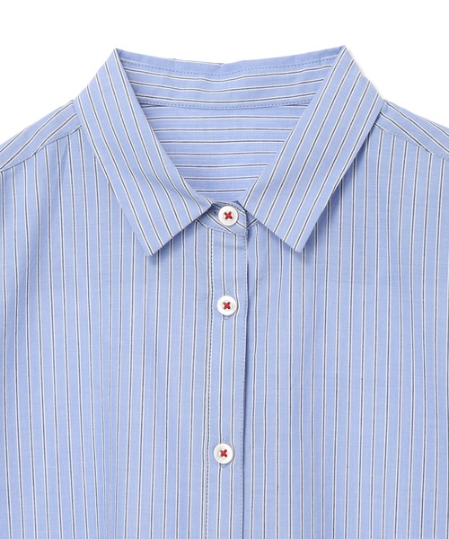 DECOY SINCE 1981（デコイシンスイチキュウハチイチ）の「【chiyoさんコラボ】ロンドンマーチストライプブラウス【オーガニックコットン100%】（シャツ/ブラウス・レディース・ピンク/ブルー/ベージュ・9号/11号/13号）」の21枚目の写真