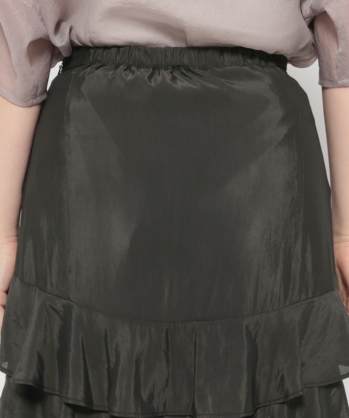 mysty woman（ミスティウーマン）の「フリルティアードスカート 666533（スカート・レディース・ベージュ/ブラック/オフホワイト・FREE）」の18枚目の写真