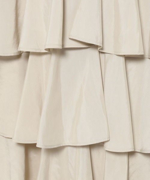 mysty woman（ミスティウーマン）の「フリルティアードスカート 666533（スカート・レディース・ベージュ/ブラック/オフホワイト・FREE）」の22枚目の写真