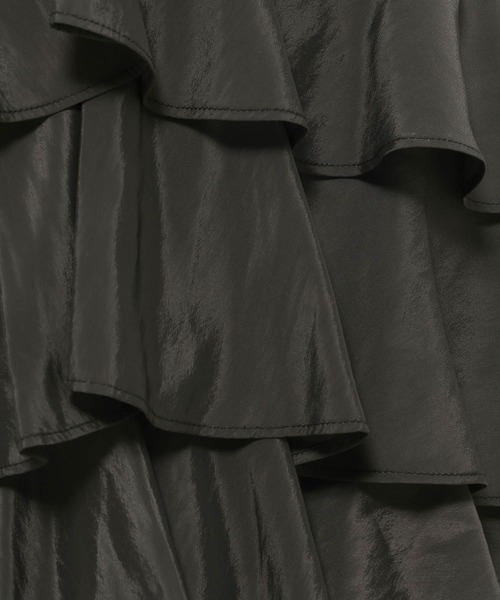 mysty woman（ミスティウーマン）の「フリルティアードスカート 666533（スカート・レディース・ベージュ/ブラック/オフホワイト・FREE）」の21枚目の写真