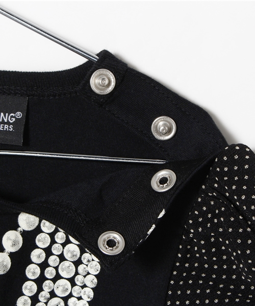 CHUBBYGANG(チャビーギャング)の「ドットネットチュール パフスリーブTシャツ(Tシャツ/カットソー・キッズ・ホワイト/ブラック・120/130/100/110/90/80)」の6枚目の写真