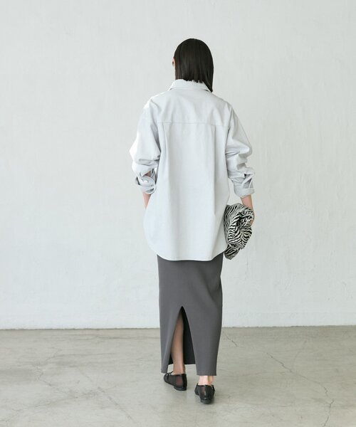 RIVE DROITE（リヴドロワ）の「【セットアップ着用可能】ガーメントダイコットンツイルシャツ（シャツ/ブラウス・レディース・サックスブルー/ライトベージュ/ピンク・FREE）」の18枚目の写真