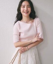 La boutique BonBon | クールタッチUVアシメネック5分袖ニット(ニット/セーター)