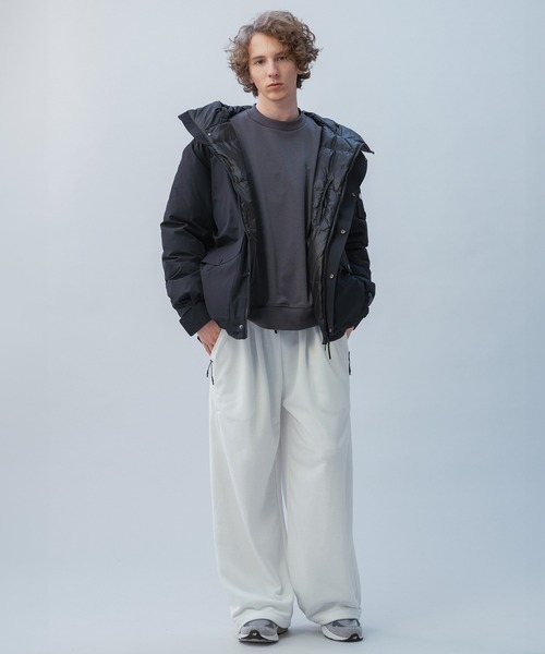 +phenix(プラスフェニックス)の「+phenix(プラスフェニックス) TECH SWEAT WIDE PANTS / テック スウェット ワイドパンツ(スウェットパンツ・メンズ・ブラック/ホワイト/チャコール・M/XL/L)」の8枚目の写真