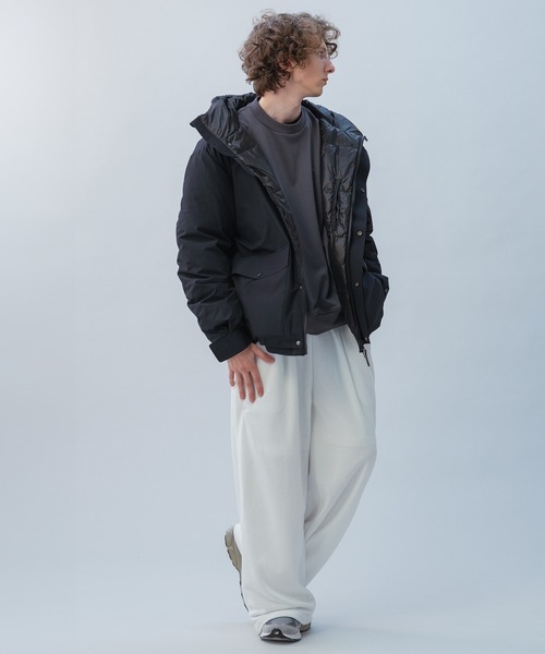 +phenix(プラスフェニックス)の「+phenix(プラスフェニックス) TECH SWEAT WIDE PANTS / テック スウェット ワイドパンツ(スウェットパンツ・メンズ・ブラック/ホワイト/チャコール・M/XL/L)」の12枚目の写真