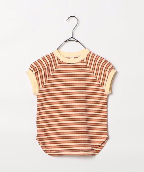 p.premier（ピードットプルミエ）の「先染めボーダーワッフルトップス（Tシャツ/カットソー・キッズ・アイボリー/ブルー/ピンク/グリーン・110/100/90/140/130/120/80）」の13枚目の写真