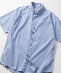 【18】〔U.S.POLO ASSN/ユーエスポロアッスン〕ブロード ワンポイントロゴ 半袖ボタンダウン シャツ
