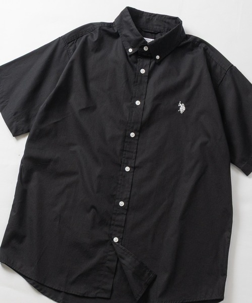 U.S. POLO ASSN.(ユーエスポロアッスン)の「【18】〔U.S.POLO ASSN/ユーエスポロアッスン〕ブロード ワンポイントロゴ 半袖ボタンダウン シャツ(シャツ/ブラウス・メンズ・インディゴブルー/ネイビー/ライトブルー/ブラック/ホワイト・MEDIUM/X-LARGE/LARGE)」の3枚目の写真