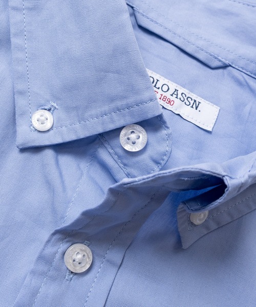 U.S. POLO ASSN.(ユーエスポロアッスン)の「【18】〔U.S.POLO ASSN/ユーエスポロアッスン〕ブロード ワンポイントロゴ 半袖ボタンダウン シャツ(シャツ/ブラウス・メンズ・インディゴブルー/ネイビー/ライトブルー/ブラック/ホワイト・MEDIUM/X-LARGE/LARGE)」の7枚目の写真