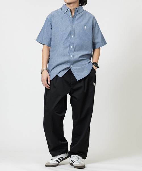 U.S. POLO ASSN.(ユーエスポロアッスン)の「【18】〔U.S.POLO ASSN/ユーエスポロアッスン〕ブロード ワンポイントロゴ 半袖ボタンダウン シャツ(シャツ/ブラウス・メンズ・インディゴブルー/ネイビー/ライトブルー/ブラック/ホワイト・MEDIUM/X-LARGE/LARGE)」の17枚目の写真