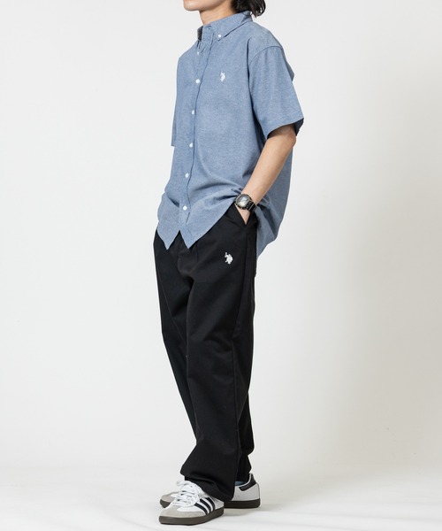 U.S. POLO ASSN.(ユーエスポロアッスン)の「【18】〔U.S.POLO ASSN/ユーエスポロアッスン〕ブロード ワンポイントロゴ 半袖ボタンダウン シャツ(シャツ/ブラウス・メンズ・インディゴブルー/ネイビー/ライトブルー/ブラック/ホワイト・MEDIUM/X-LARGE/LARGE)」の18枚目の写真
