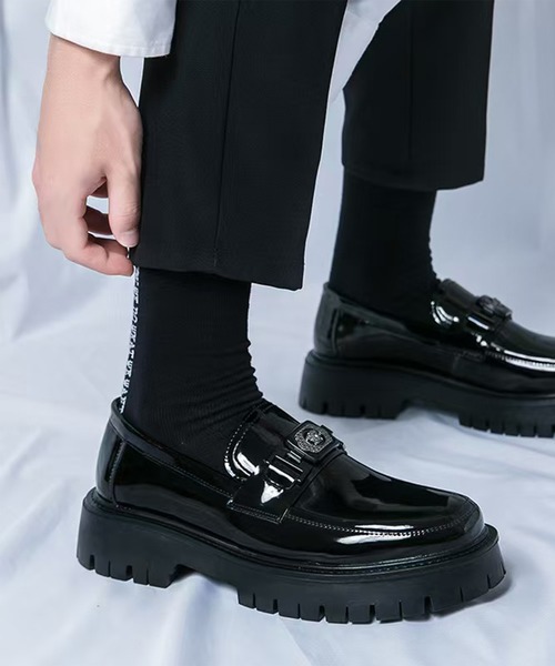 CALIFORNIA OUTFITTERS（カリフォルニア アウトフィッターズ）の「C 2C91-NK 厚底 ビットローファー ボリュームソール シューズ（ローファー・メンズ・ブラック・40/42/44）」の4枚目の写真