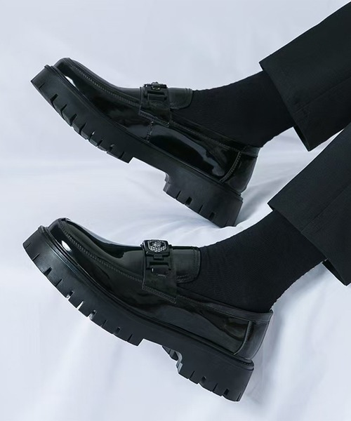 CALIFORNIA OUTFITTERS（カリフォルニア アウトフィッターズ）の「C 2C91-NK 厚底 ビットローファー ボリュームソール シューズ（ローファー・メンズ・ブラック・40/42/44）」の3枚目の写真