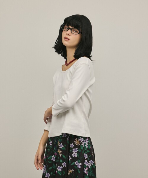 Diagram（ダイアグラム）の「テレコカットトップ（Tシャツ/カットソー・レディース・ブラック/ホワイト・36）」の20枚目の写真