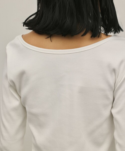 Diagram（ダイアグラム）の「テレコカットトップ（Tシャツ/カットソー・レディース・ブラック/ホワイト・36）」の5枚目の写真