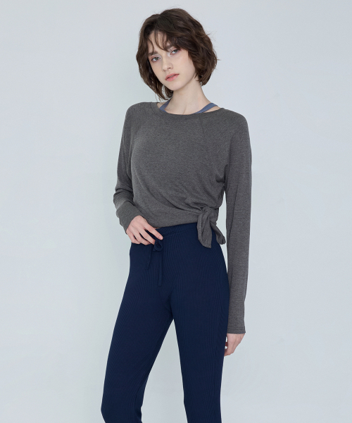 DEVIWEAR（デヴィウェア）の「ソフトスリットカバーアップ DEVI-T0027-チャコール（Tシャツ/カットソー・レディース・チャコール・FREE）」の3枚目の写真