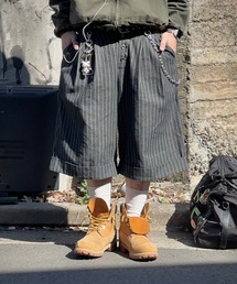 MandO(エムオー) | ストライプデニムチェーン付バギージョーツ(デニムパンツ)