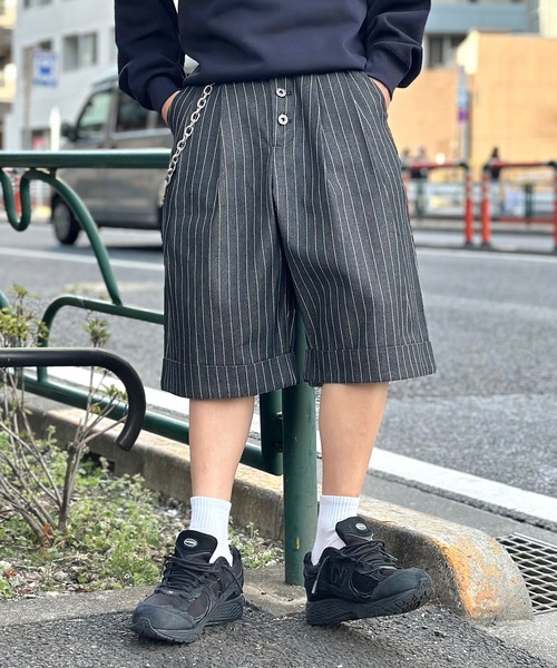 MandO(エムオー)(エムオー)の「ストライプデニムチェーン付バギージョーツ(デニムパンツ・メンズ・ブラック/インディゴブルー・SMALL/MEDIUM/LARGE)」の12枚目の写真