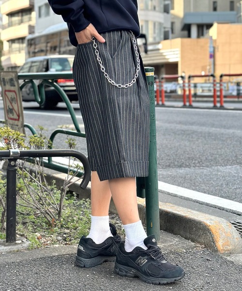 MandO(エムオー)(エムオー)の「ストライプデニムチェーン付バギージョーツ(デニムパンツ・メンズ・ブラック/インディゴブルー・SMALL/MEDIUM/LARGE)」の14枚目の写真