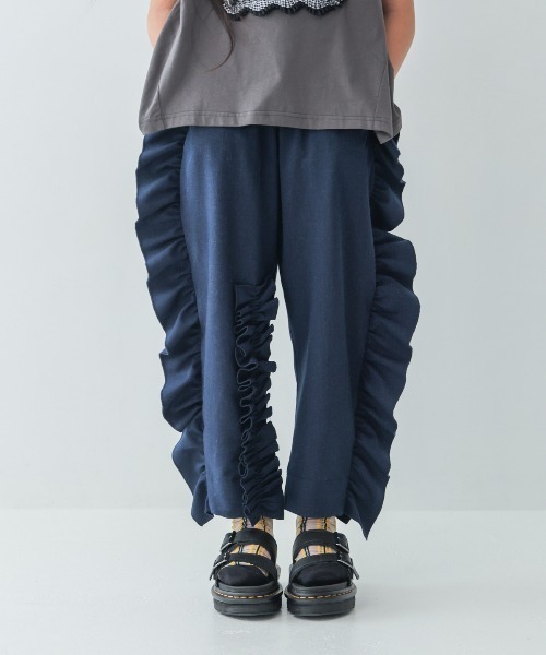 unica(ユニカ)の「フリルパンツ(その他パンツ・キッズ・ネイビー/チャコール/ピンク/ライトブルー・L/XL)」の3枚目の写真
