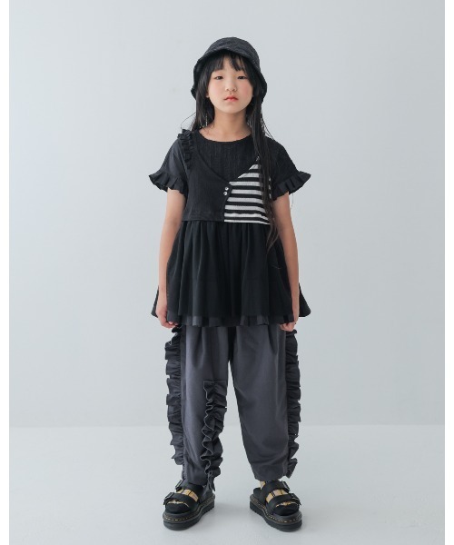 unica(ユニカ)の「フリルパンツ(その他パンツ・キッズ・ネイビー/チャコール/ピンク/ライトブルー・L/XL)」の8枚目の写真