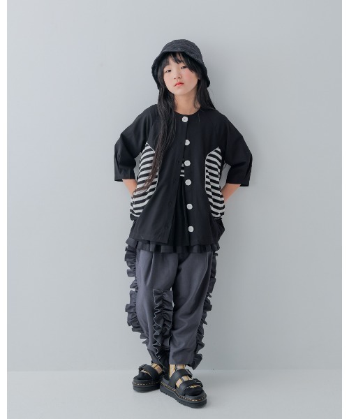 unica(ユニカ)の「フリルパンツ(その他パンツ・キッズ・ネイビー/チャコール/ピンク/ライトブルー・L/XL)」の9枚目の写真