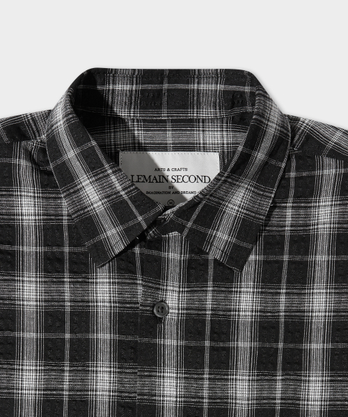 LEMAIN SECOND（リメインセカンド）の「チェックオーバーサイズ半袖シャツ[ブラック]（Tシャツ/カットソー・レディース・その他・MEDIUM/LARGE）」の20枚目の写真