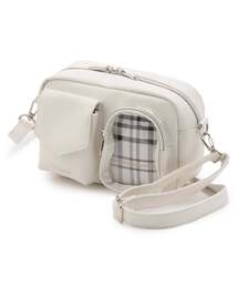 PINK-latte（ピンクラテ）の「WポケットチェックスクエアSD（ショルダーバッグ）」