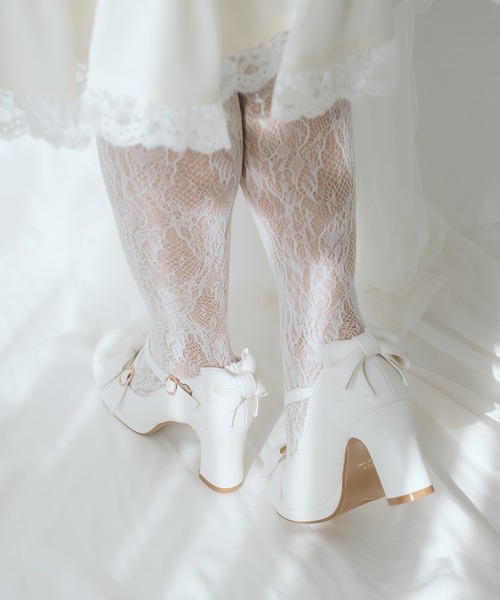 byあしながおじさん（バイアシナガオジサン）の「My Ribbon Shoes　LC002（パンプス・レディース・ブラック/ライトピンク/ホワイト・22cm/22.5cm/23cm/23.5cm/24cm/24.5cm/25cm/25.5cm）」の21枚目の写真