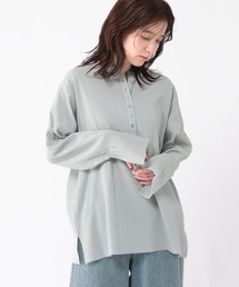 studio CLIP | ヘンリーネックスリットブラウス(シャツ/ブラウス)