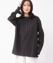 studio CLIP | ヘンリーネックスリットブラウス(シャツ/ブラウス)