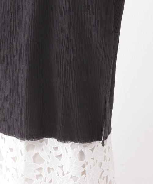 studio CLIP（スタディオクリップ）の「ヘンリーネックスリットブラウス（シャツ/ブラウス・レディース・オフホワイト/ライトブルー/スモーク・FREE）」の20枚目の写真