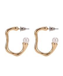 Rosy luce（ロージールーチェ）の「PEARL CURVE HOOP PIERCE（パールカーブフープピアス）（ピアス（両耳用））」