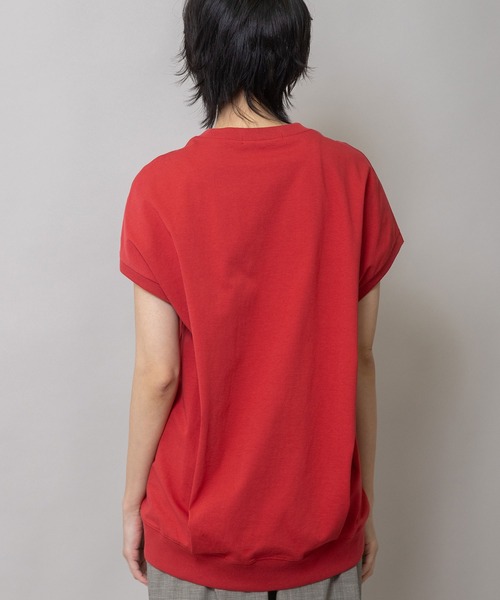 Munich(ミューニック)の「コットンジャージチュニックプルオーバー(Tシャツ/カットソー・レディース・ダークグレー/ホワイト/レッド/ライトベージュ・FREE)」の7枚目の写真