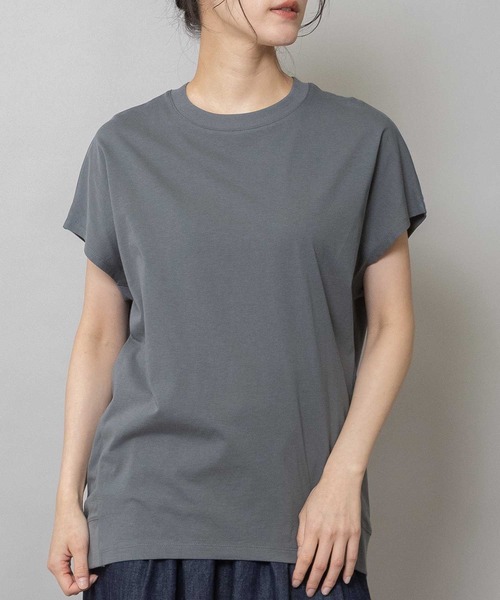 Munich(ミューニック)の「コットンジャージチュニックプルオーバー(Tシャツ/カットソー・レディース・ダークグレー/ホワイト/レッド/ライトベージュ・FREE)」の18枚目の写真