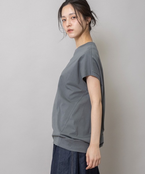 Munich(ミューニック)の「コットンジャージチュニックプルオーバー(Tシャツ/カットソー・レディース・ダークグレー/ホワイト/レッド/ライトベージュ・FREE)」の19枚目の写真