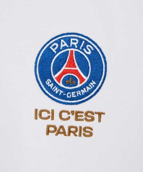 PARIS SAINT-GERMAIN（パリサンジェルマン）の「[PARIS SAINT-GERMAIN/パリ・サン＝ジェルマン] バーティカルロゴ バックプリント ショートスリーブTシャツ（Tシャツ/カットソー・メンズ・ホワイト/ブラック・XL/L/M）」の4枚目の写真