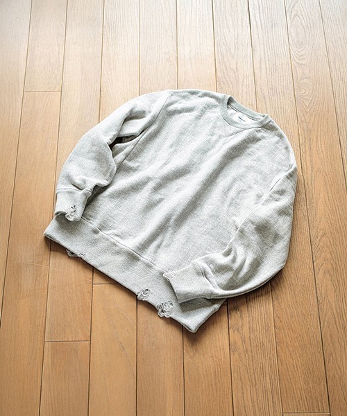 PORT BY ARK（ポートバイアーク）の「PORT BY ARK / ポートバイアーク：Knit Sweat：PO19-KN02[COR]（ニット/セーター・メンズ・オートミール/ヘザーグレー/ブラック・1/2）」の3枚目の写真