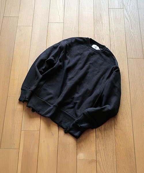 PORT BY ARK（ポートバイアーク）の「PORT BY ARK / ポートバイアーク：Knit Sweat：PO19-KN02[COR]（ニット/セーター・メンズ・オートミール/ヘザーグレー/ブラック・1/2）」の2枚目の写真