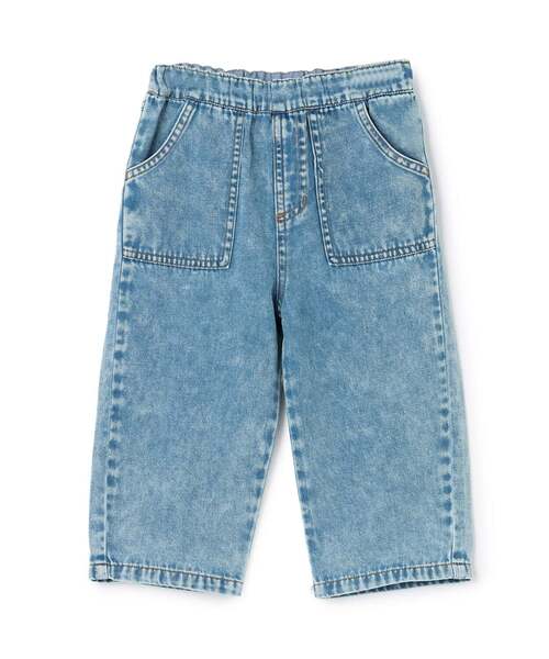 petit main（プティマイン）の「柔らか加工デニムロングパンツ（デニムパンツ・キッズ・ライトブルー/ブルー・100cm/110cm/90cm/80ｃｍ/130cm/120cm）」の2枚目の写真
