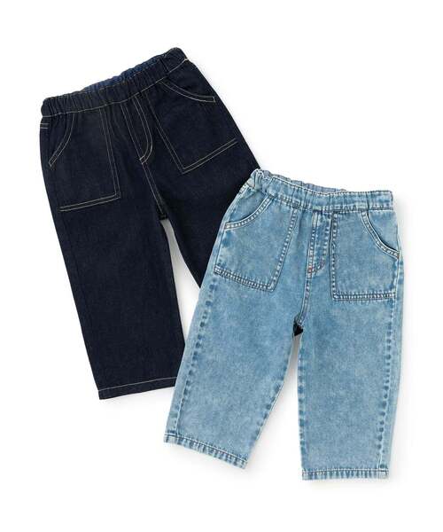 petit main（プティマイン）の「柔らか加工デニムロングパンツ（デニムパンツ・キッズ・ライトブルー/ブルー・100cm/110cm/90cm/80ｃｍ/130cm/120cm）」の10枚目の写真