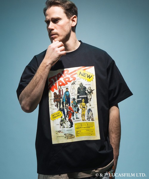 SAKAZEN(サカゼン)の「『STAR WARS/スター・ウォーズ』Tシャツ 半袖 メンズ 大きいサイズ 「マンダロリアン」「グローグー」デザインTシャツ ラバープリント 総柄 / サカゼン80周年記念 オリジナルデザイン(Tシャツ/カットソー・メンズ・A/C/D/E/B・X1(3L~4L)/X2(4L~5L)/X3(6L~7L)/L/LL)」の5枚目の写真