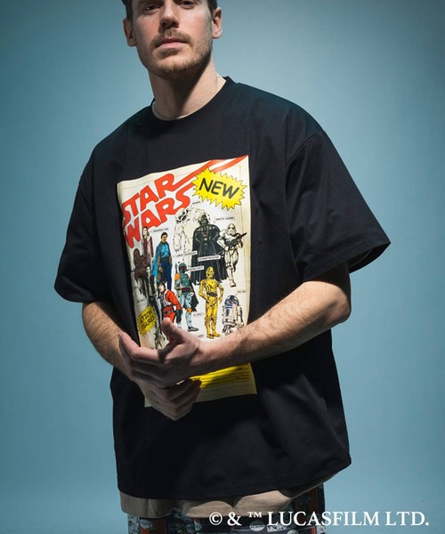 SAKAZEN(サカゼン)の「『STAR WARS/スター・ウォーズ』Tシャツ 半袖 メンズ 大きいサイズ 「マンダロリアン」「グローグー」デザインTシャツ ラバープリント 総柄 / サカゼン80周年記念 オリジナルデザイン(Tシャツ/カットソー・メンズ・A/C/D/E/B・X1(3L~4L)/X2(4L~5L)/X3(6L~7L)/L/LL)」の12枚目の写真