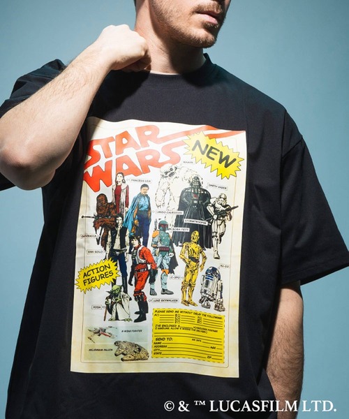 SAKAZEN(サカゼン)の「『STAR WARS/スター・ウォーズ』Tシャツ 半袖 メンズ 大きいサイズ 「マンダロリアン」「グローグー」デザインTシャツ ラバープリント 総柄 / サカゼン80周年記念 オリジナルデザイン(Tシャツ/カットソー・メンズ・A/C/D/E/B・X1(3L~4L)/X2(4L~5L)/X3(6L~7L)/L/LL)」の13枚目の写真