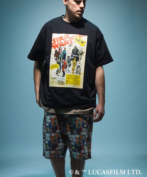 SAKAZEN(サカゼン)の「『STAR WARS/スター・ウォーズ』Tシャツ 半袖 メンズ 大きいサイズ 「マンダロリアン」「グローグー」デザインTシャツ ラバープリント 総柄 / サカゼン80周年記念 オリジナルデザイン(Tシャツ/カットソー・メンズ・A/C/D/E/B・X1(3L~4L)/X2(4L~5L)/X3(6L~7L)/L/LL)」の14枚目の写真