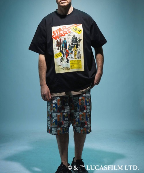 SAKAZEN(サカゼン)の「『STAR WARS/スター・ウォーズ』Tシャツ 半袖 メンズ 大きいサイズ 「マンダロリアン」「グローグー」デザインTシャツ ラバープリント 総柄 / サカゼン80周年記念 オリジナルデザイン(Tシャツ/カットソー・メンズ・A/C/D/E/B・X1(3L~4L)/X2(4L~5L)/X3(6L~7L)/L/LL)」の15枚目の写真