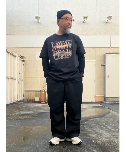Snow Peak（スノーピーク）の「Snow Peak / Famous Trout Dry T-Shirt フェイマストラウト ドライTシャツ（Tシャツ/カットソー・メンズ・オフホワイト/ブラック/ブラウン・S/M/L/XL）」の6枚目の写真