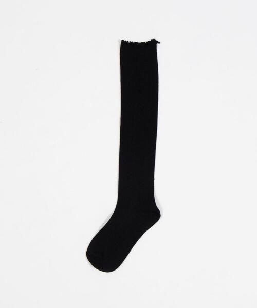 WEGO(ウィゴー)の「WEGO/2WAYメローリブハイソックス(ソックス/靴下・レディース・ブラック/ホワイト・23-25cm)」の12枚目の写真