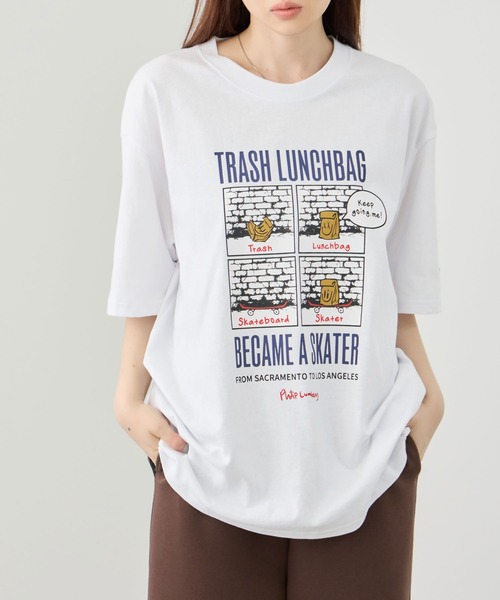 Philip Lumbang(フィリップランバン)の「【Philip Lumbang/フィリップランバン】レギュラーシルエット グラフィック プリント 半袖Tシャツ(Tシャツ/カットソー・メンズ・ホワイト/チャコールグレー/ブラック・M/L/XL)」の1枚目の写真