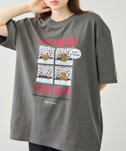 Philip Lumbang(フィリップランバン)の「【Philip Lumbang/フィリップランバン】レギュラーシルエット グラフィック プリント 半袖Tシャツ(Tシャツ/カットソー・メンズ・ホワイト/チャコールグレー/ブラック・M/L/XL)」の9枚目の写真